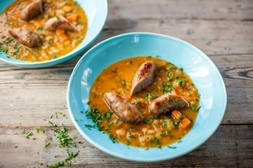 Sausage Casserole with Baked Beans 